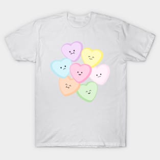 Candy Hearts | by queenie's cards T-Shirt